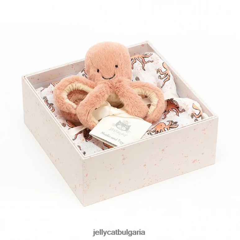 Подаръчен комплект многоцветен октопод odell Jellycat играчка ZZR40749