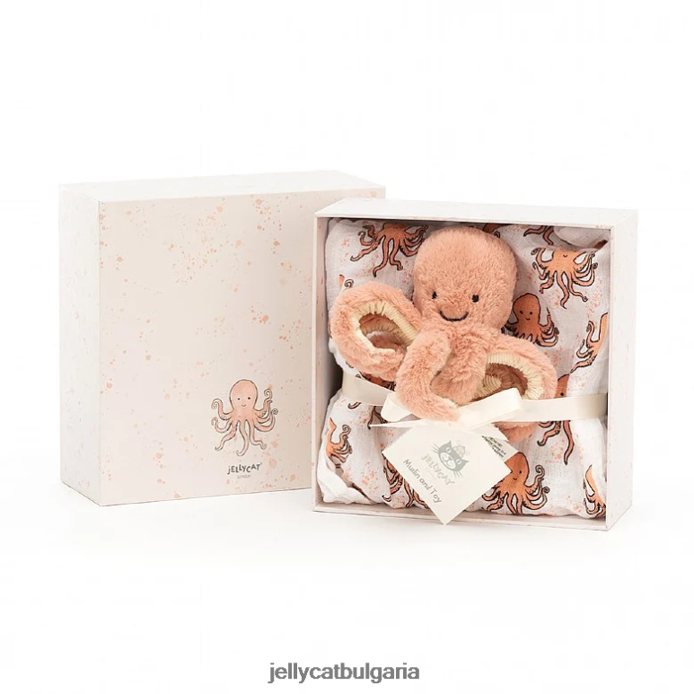 Подаръчен комплект многоцветен октопод odell Jellycat играчка ZZR40749