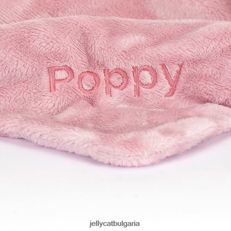 персонализирано цвете лале зайче залъгалка розово Jellycat играчка ZZR40328