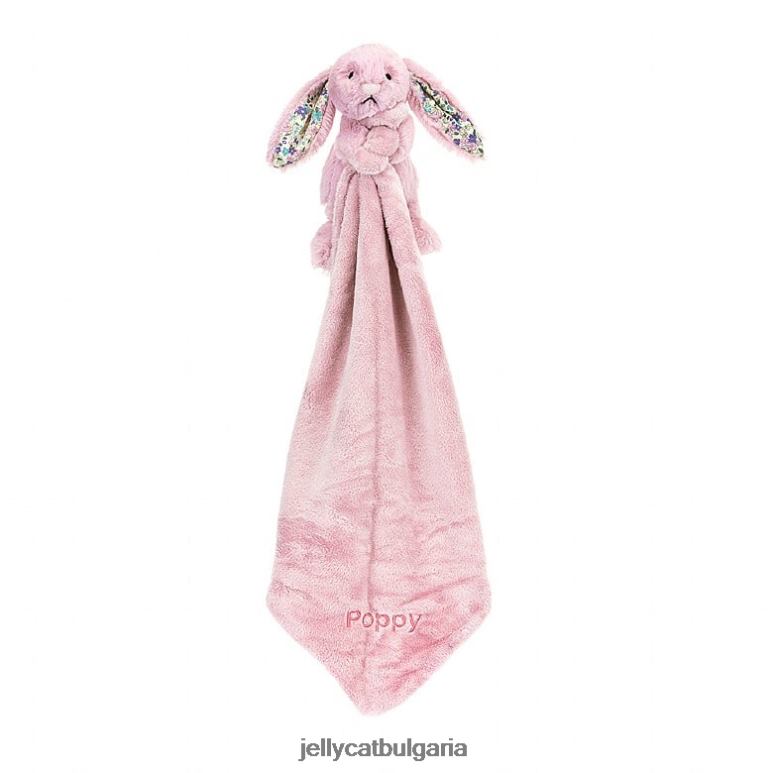 персонализирано цвете лале зайче залъгалка розово Jellycat играчка ZZR40328