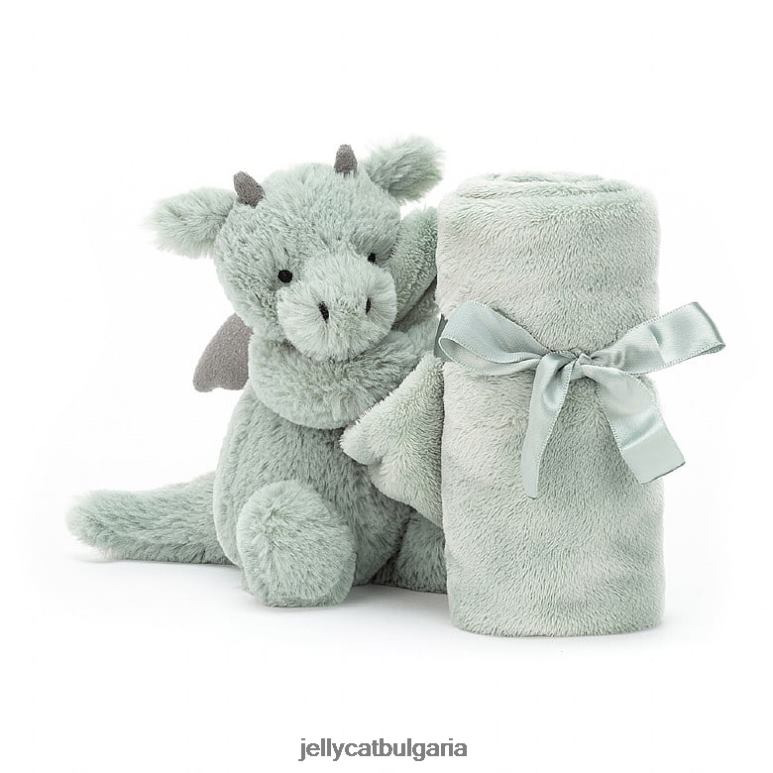 срамежлива драконова залъгалка зелена Jellycat играчка ZZR40460