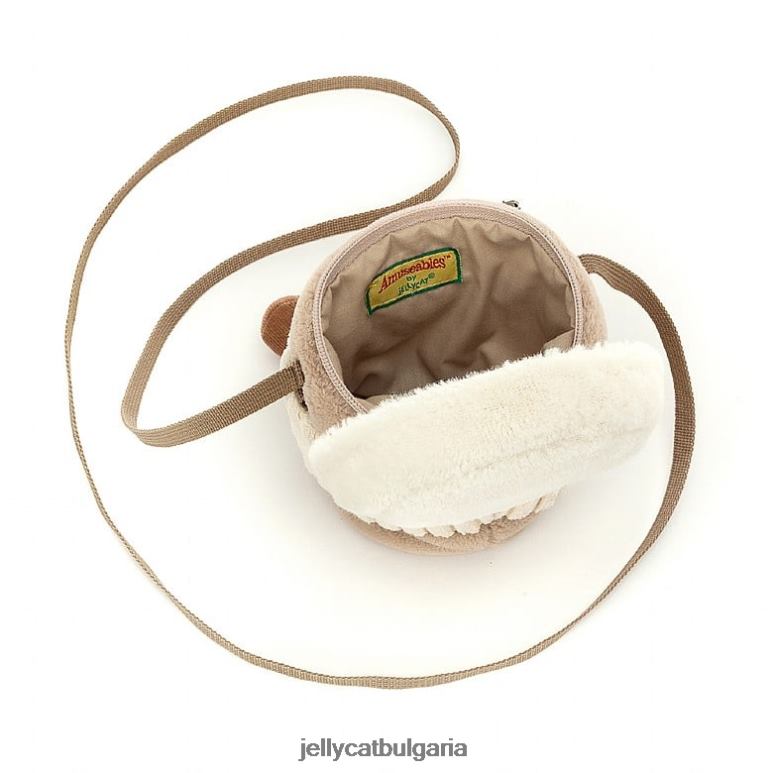 забавна чанта за кафе в бежово Jellycat чанта ZZR4031