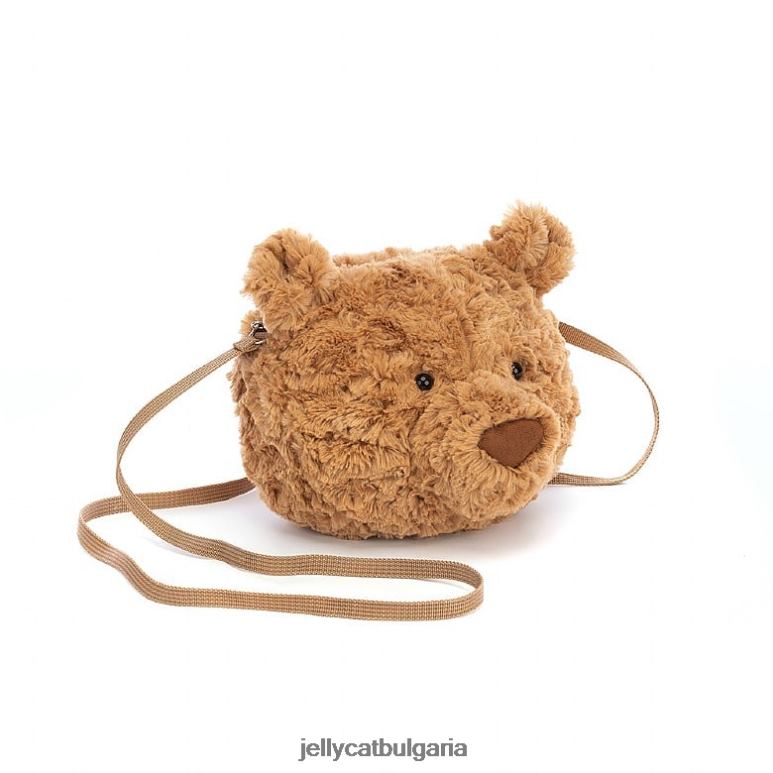 кафява чанта с мече бартоломей Jellycat чанта ZZR40670