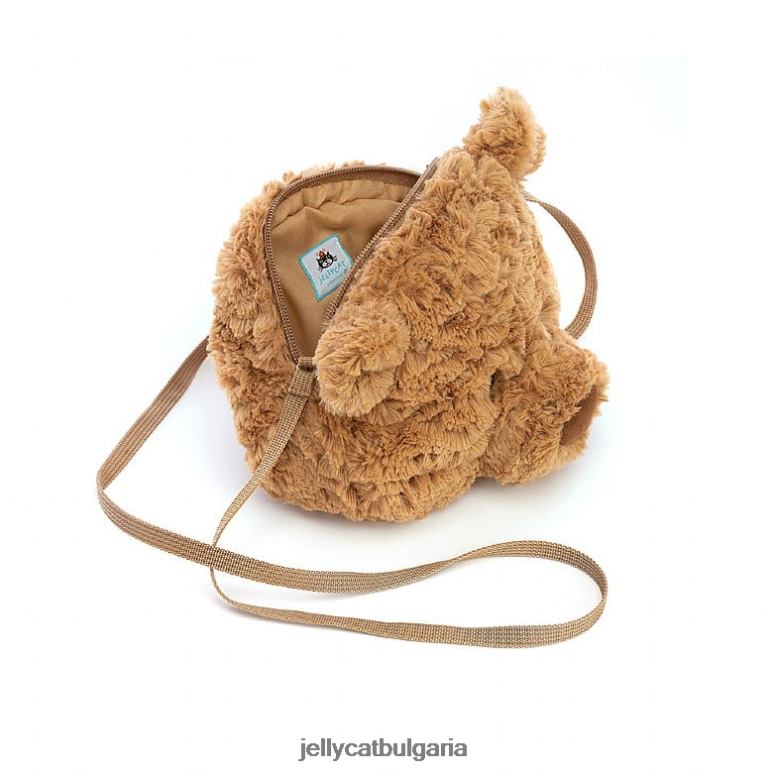 кафява чанта с мече бартоломей Jellycat чанта ZZR40670