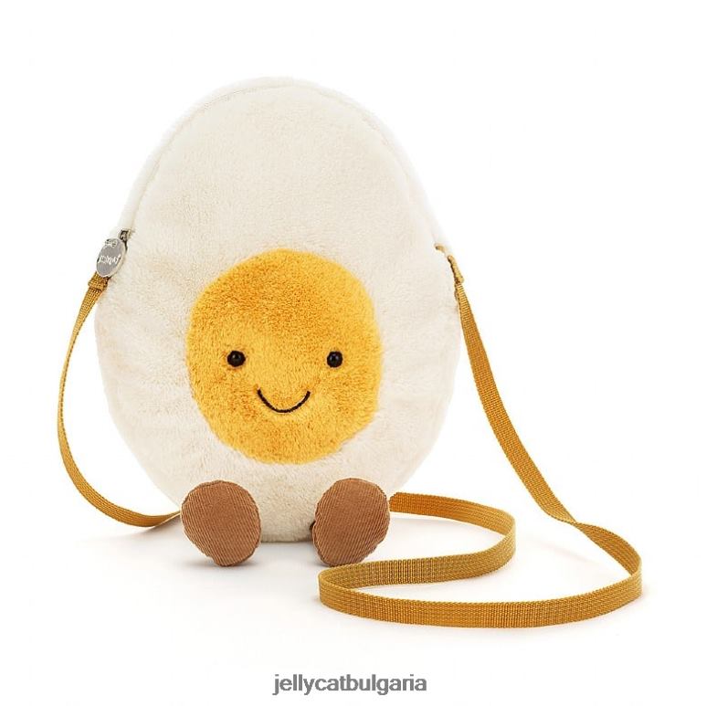 забавен щастлив варено яйце торбичка крем Jellycat чанта ZZR4099
