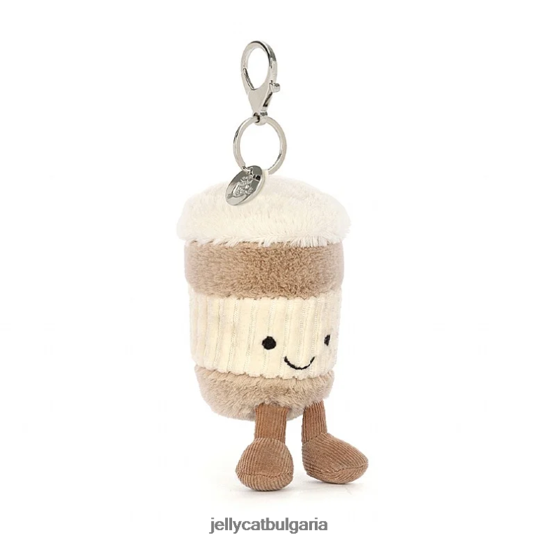 забавна чанта за кафе за изнасяне Charm бежово Jellycat аксесоар ZZR4034