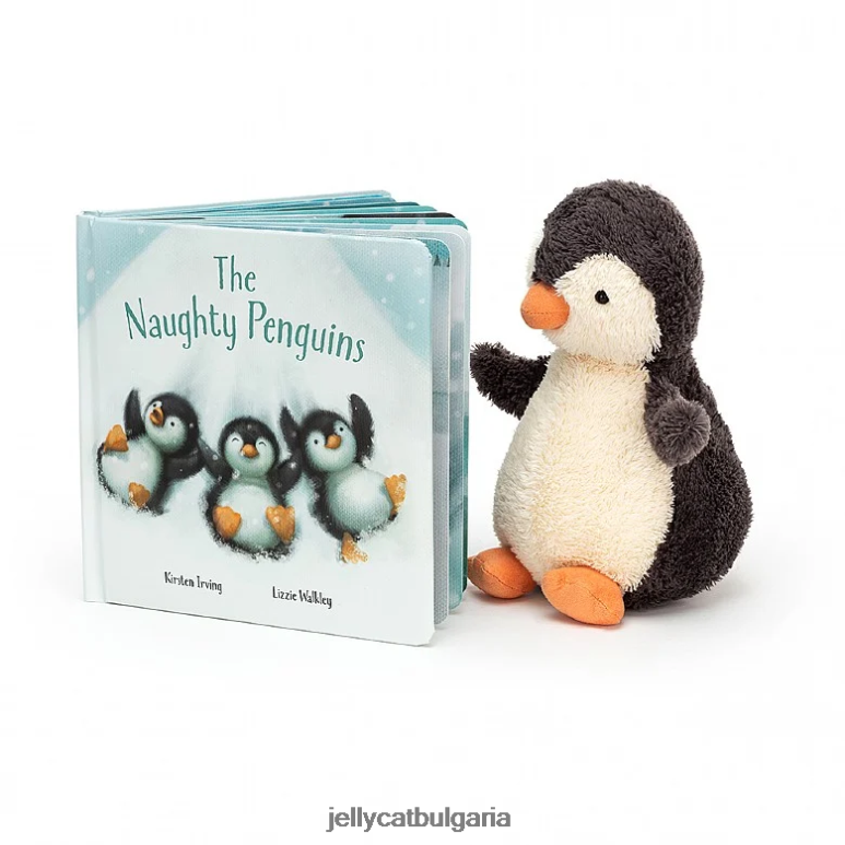 книгата за палавите пингвини и сивия фъстъчен пингвин Jellycat Книга ZZR40649