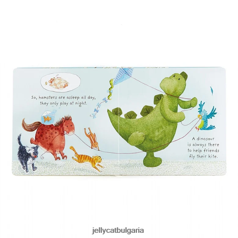 най-добрата ми книга за домашни любимци и срамежливо дино зелено Jellycat Книга ZZR40809