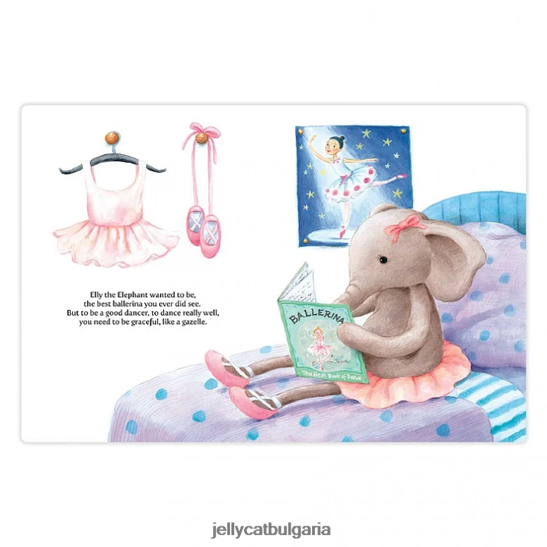 книга elly ballerina многоцветна Jellycat Книга ZZR40703