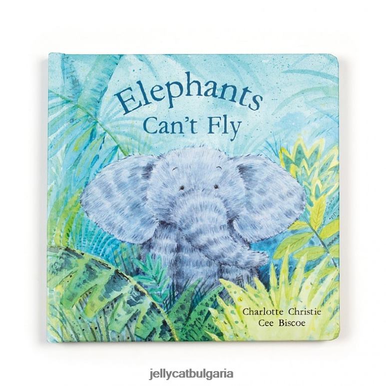 слоновете не могат да летят книга и fuddlewuddle elephant blue Jellycat Книга ZZR40736