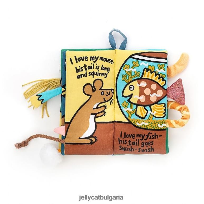 многоцветна книга с опашки на домашни любимци Jellycat Книга ZZR40731