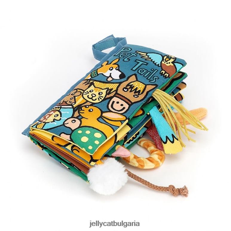 многоцветна книга с опашки на домашни любимци Jellycat Книга ZZR40731