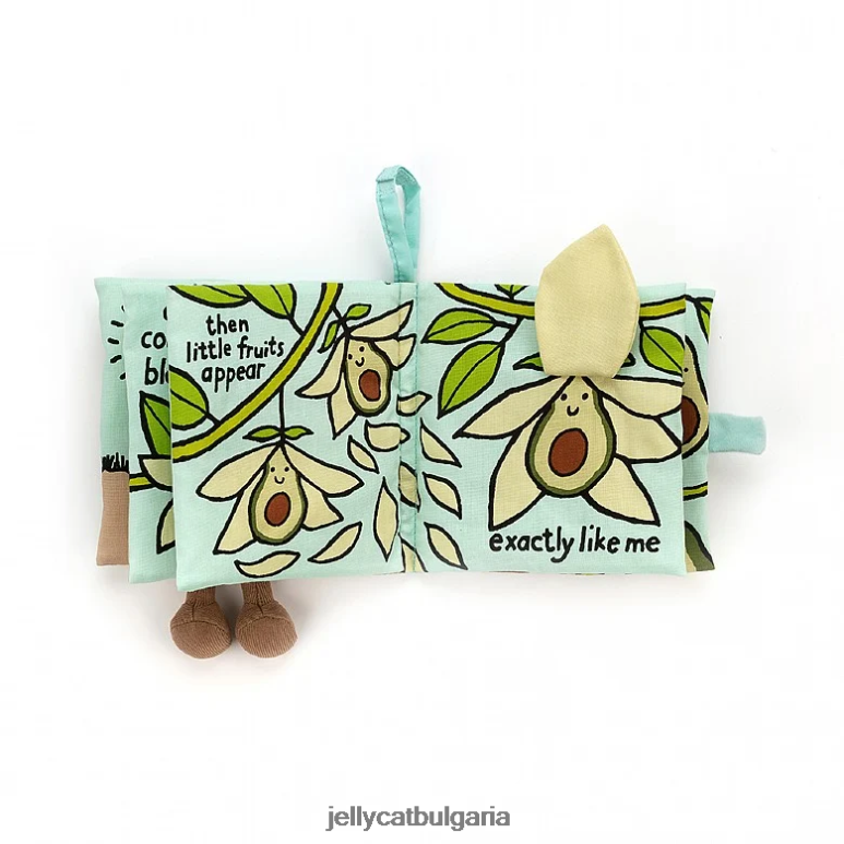 многоцветна книга от плат авокадо Jellycat Книга ZZR40764