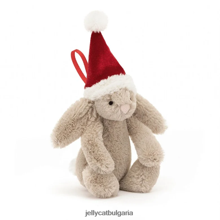 срамежлива украса за коледно зайче бежово Jellycat играчка ZZR40347
