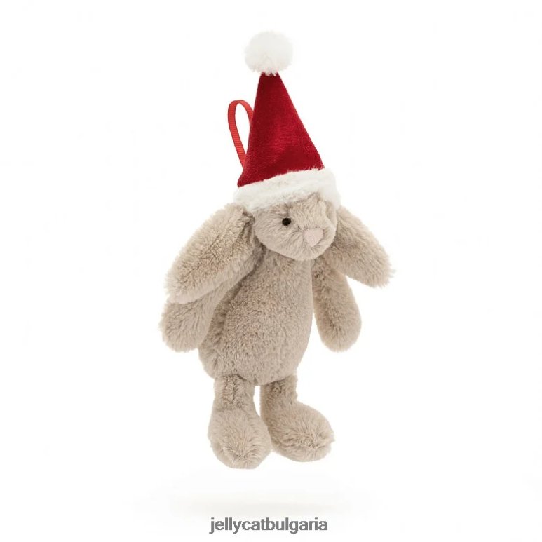 срамежлива украса за коледно зайче бежово Jellycat играчка ZZR40347