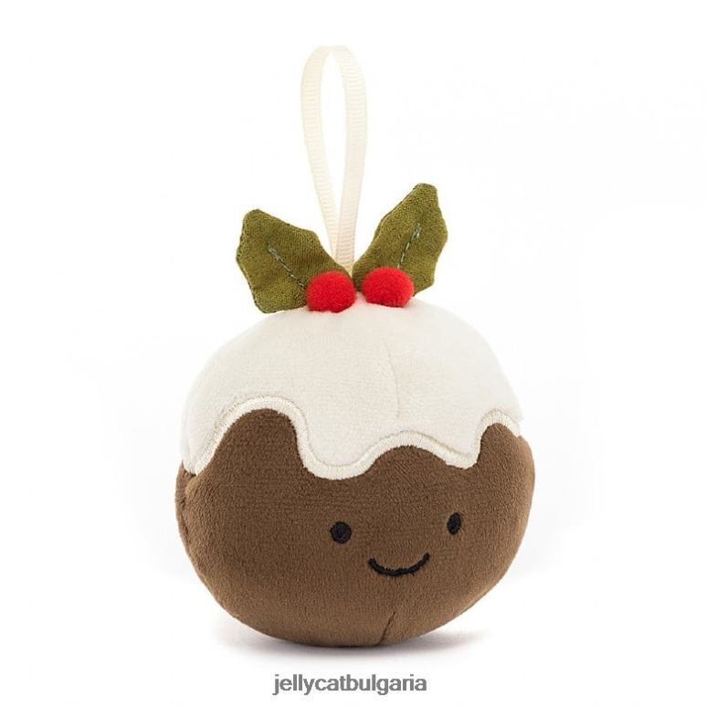 празнична глупост коледен пудинг кафяв Jellycat играчка ZZR4039