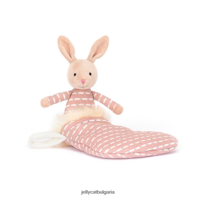 блестящ чорап зайче бежово Jellycat играчка ZZR40443