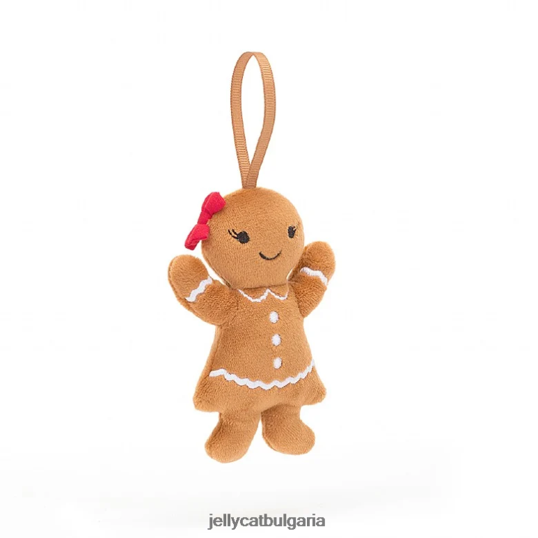 празнична глупост джинджифилов рубинено бежов Jellycat играчка ZZR40627