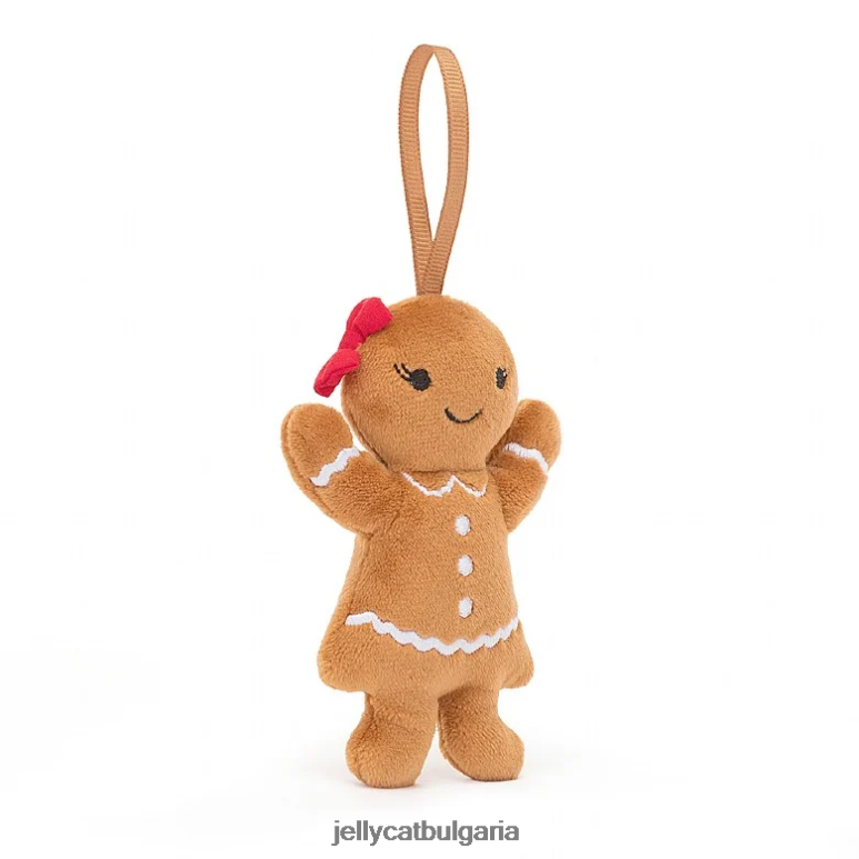 празнична глупост джинджифилов рубинено бежов Jellycat играчка ZZR40627
