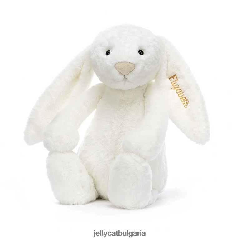 персонализирано срамежливо луксозно зайче луна огромно бяло Jellycat играчка ZZR40715
