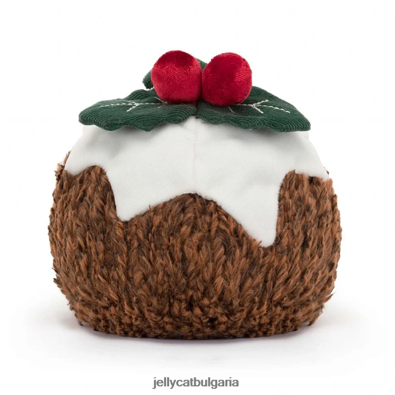 забавен коледен пудинг кафяв Jellycat играчка ZZR4074