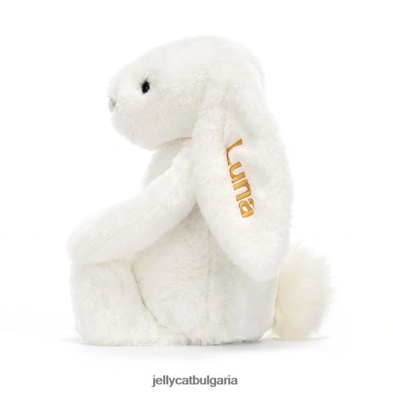 персонализирано срамежливо луксозно зайче luna средно бяло Jellycat играчка ZZR40228