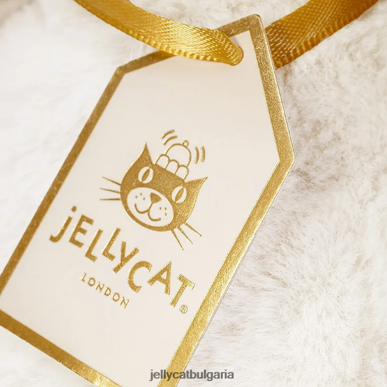 персонализирано срамежливо луксозно зайче luna средно бяло Jellycat играчка ZZR40228