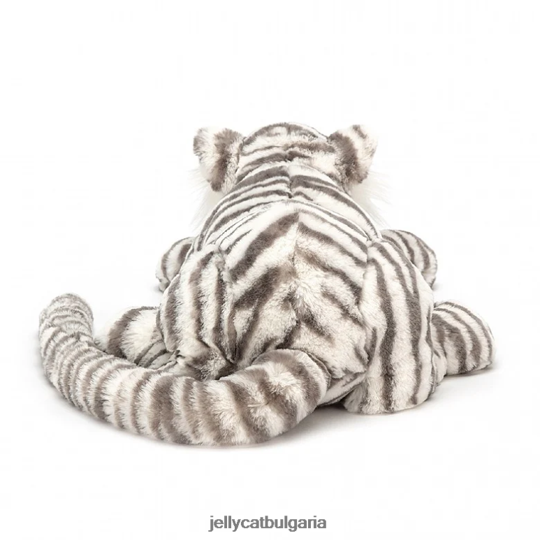 сача снежен тигър сиво и бяло Jellycat играчка ZZR40476