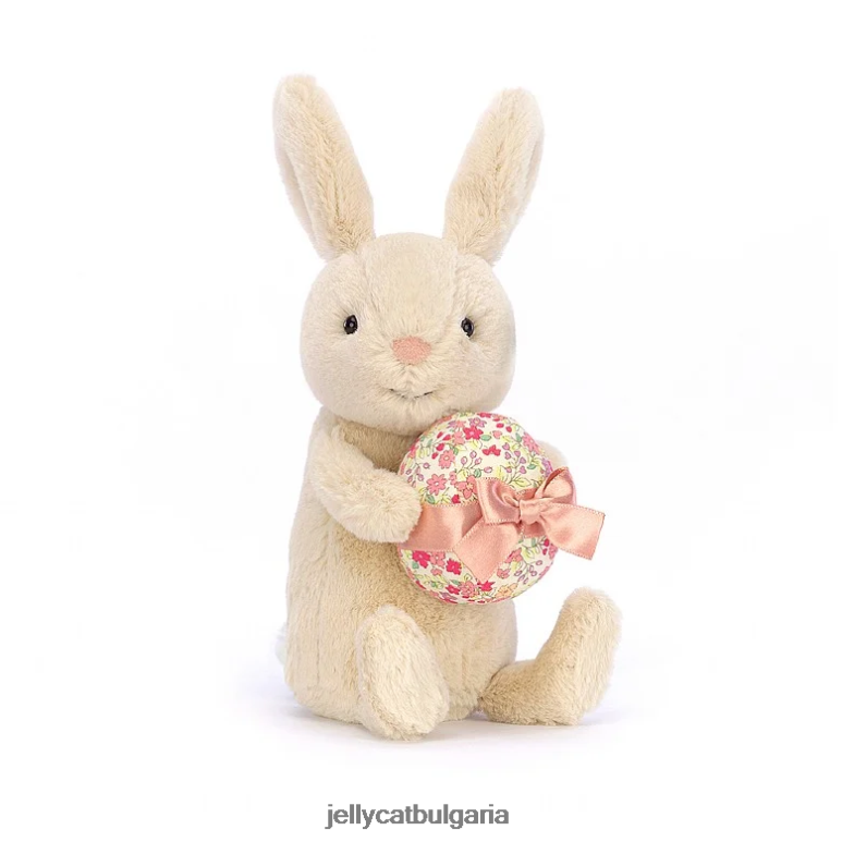 зайче бони с яйце бежово Jellycat играчка ZZR40482
