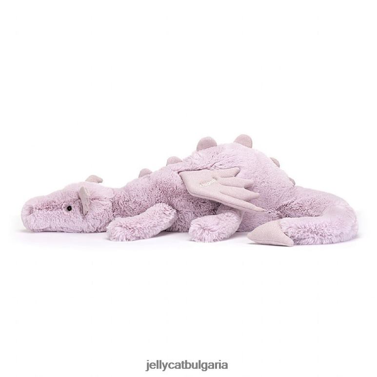 персонализиран лавандула дракон огромен люляк Jellycat играчка ZZR40456