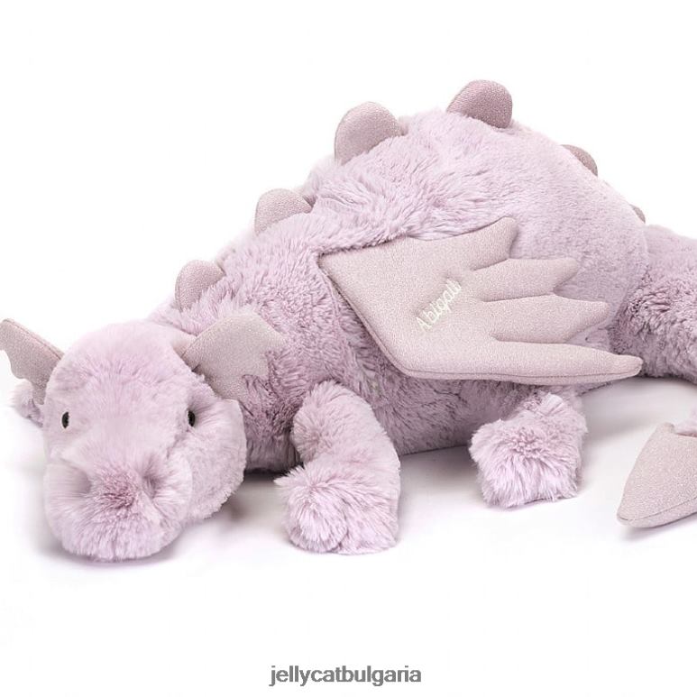 персонализиран лавандула дракон огромен люляк Jellycat играчка ZZR40456