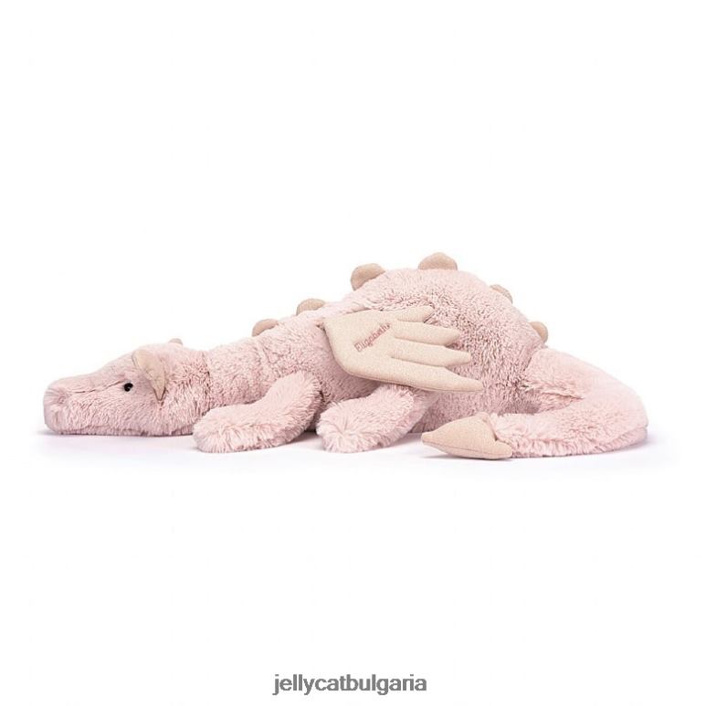 персонализирана роза дракон огромен розов Jellycat играчка ZZR40523