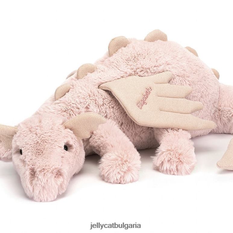 персонализирана роза дракон огромен розов Jellycat играчка ZZR40523