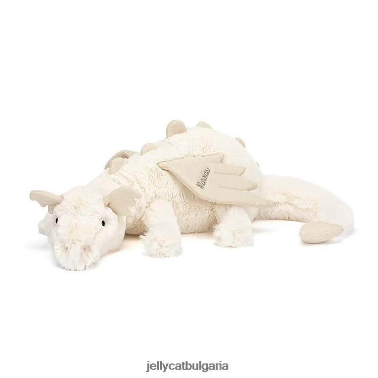персонализиран снежен дракон огромен бял Jellycat играчка ZZR40570
