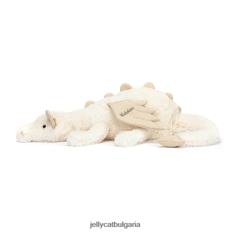 персонализиран снежен дракон огромен бял Jellycat играчка ZZR40570