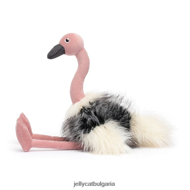ramonda щраусово сиво Jellycat играчка ZZR40441