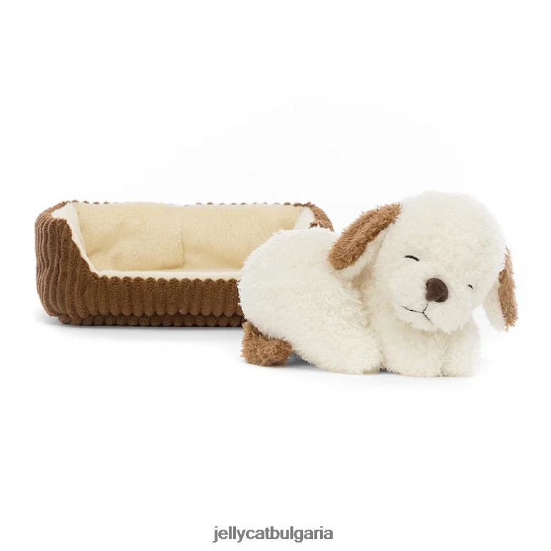 дрямка щипка куче кафяво и бяло Jellycat играчка ZZR40227
