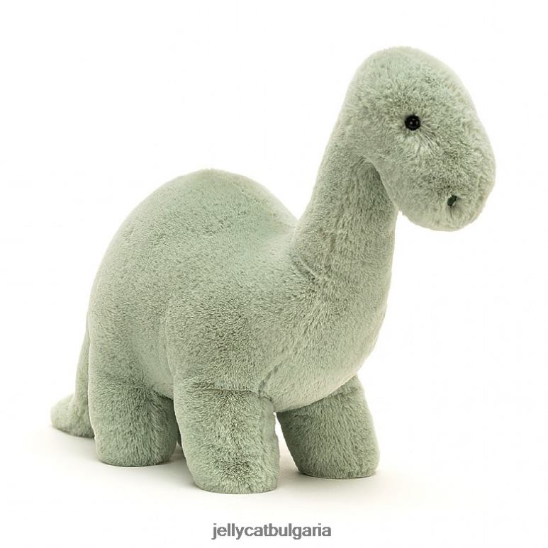 вкаменен бронтозавър бледозелен Jellycat играчка ZZR40486