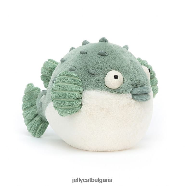 pacey pufferfish синьо и кремаво Jellycat играчка ZZR40112