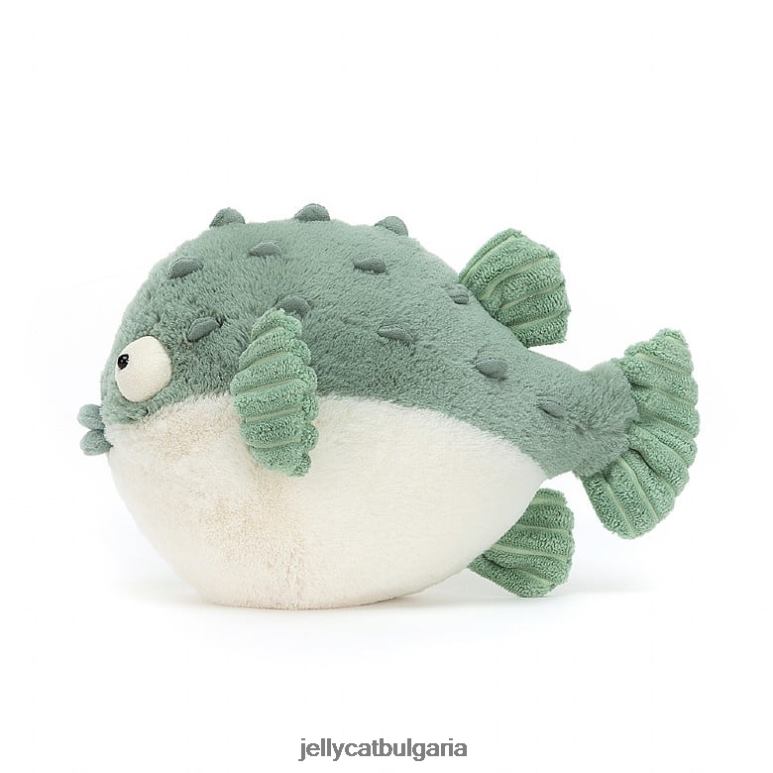 pacey pufferfish синьо и кремаво Jellycat играчка ZZR40112