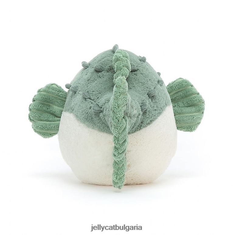pacey pufferfish синьо и кремаво Jellycat играчка ZZR40112