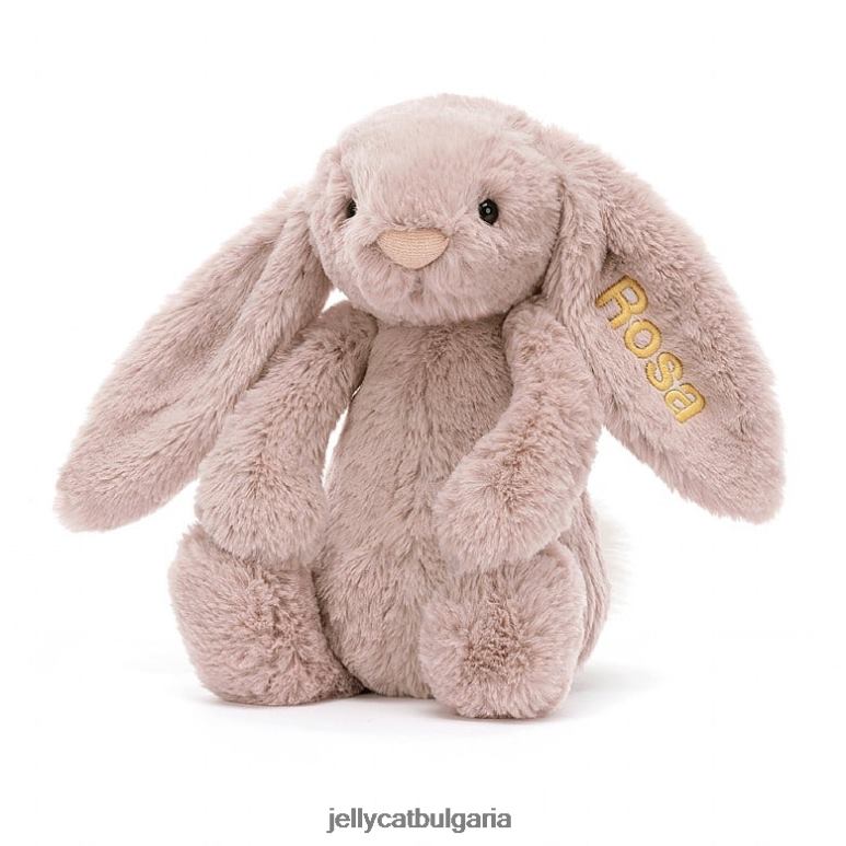 персонализирано срамежливо луксозно зайче роза средно розово Jellycat играчка ZZR40155