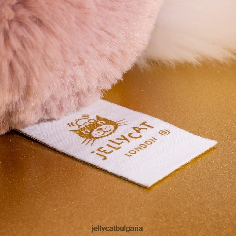 персонализирано срамежливо луксозно зайче роза средно розово Jellycat играчка ZZR40155