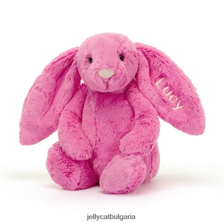 персонализирано срамежливо зайче средно горещо розово Jellycat играчка ZZR40173