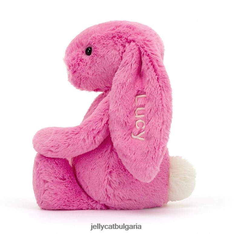 персонализирано срамежливо зайче средно горещо розово Jellycat играчка ZZR40173