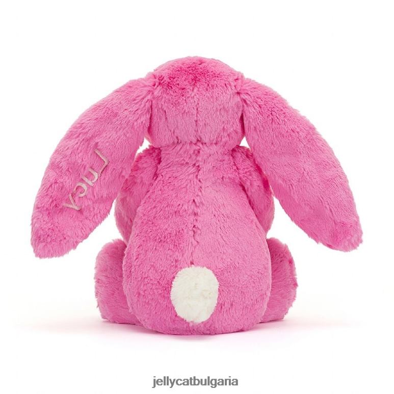 персонализирано срамежливо зайче средно горещо розово Jellycat играчка ZZR40173