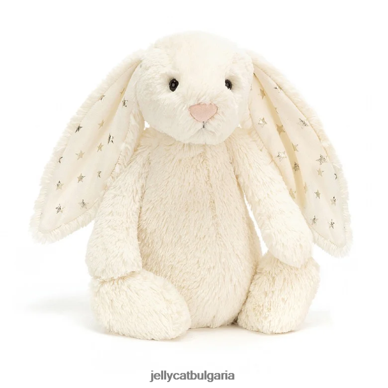 срамежливо блестящо зайче крем Jellycat играчка ZZR40208