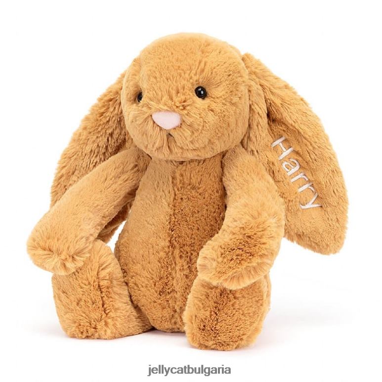 персонализирано срамежливо и зайче средно злато Jellycat играчка ZZR40214