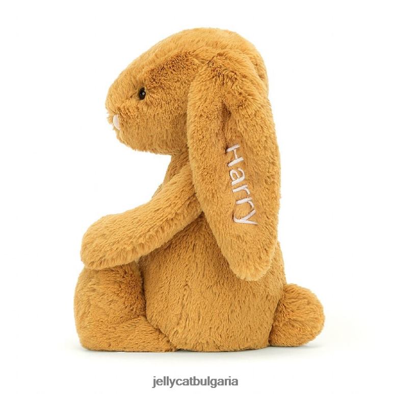 персонализирано срамежливо и зайче средно злато Jellycat играчка ZZR40214