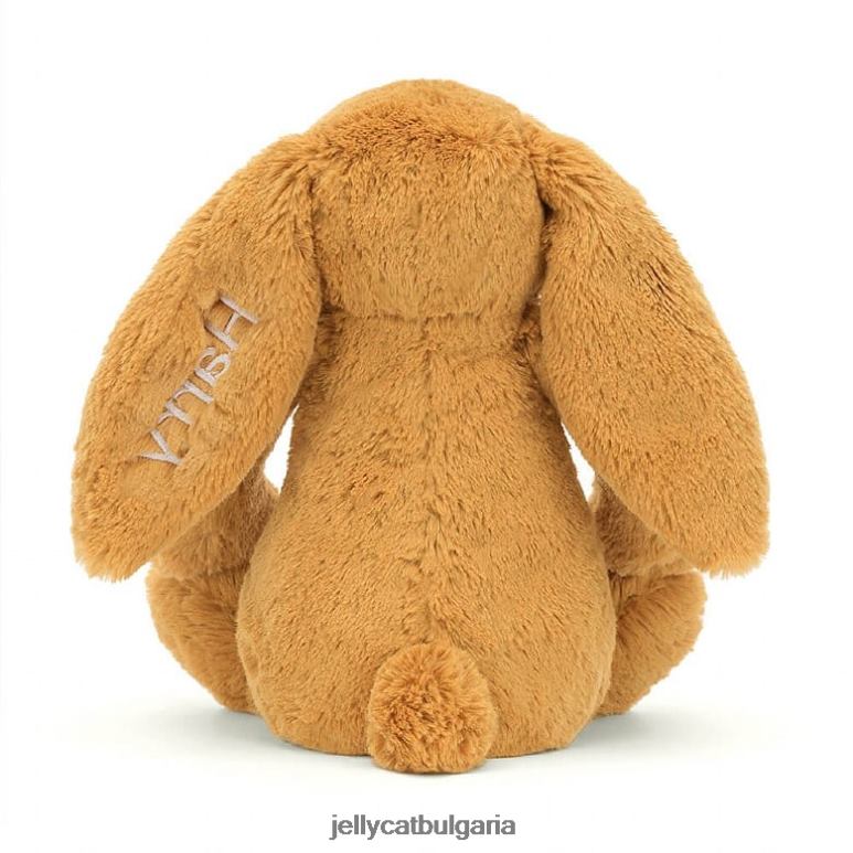персонализирано срамежливо и зайче средно злато Jellycat играчка ZZR40214